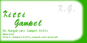 kitti gampel business card